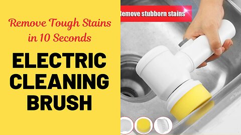 Remove Tough Stains in 10 Seconds with the Electric Cleaning Brush