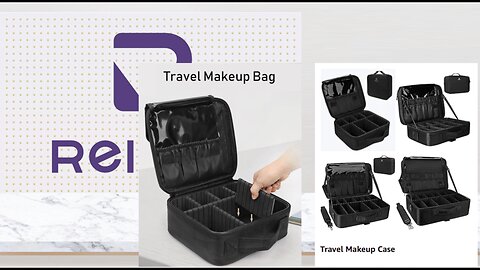 Relavel Travel Makeup Train Case Makeup Cosmetic Case Organizer