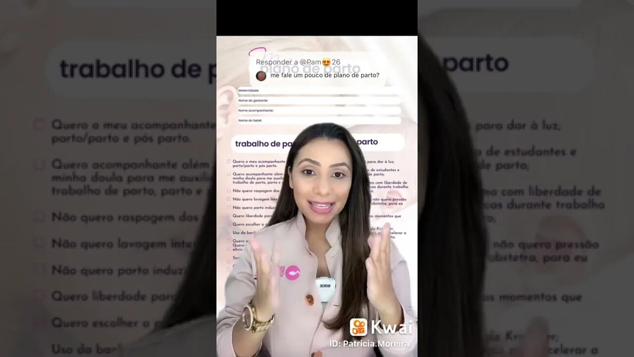 Me fale um pouco sobre o plano de parto