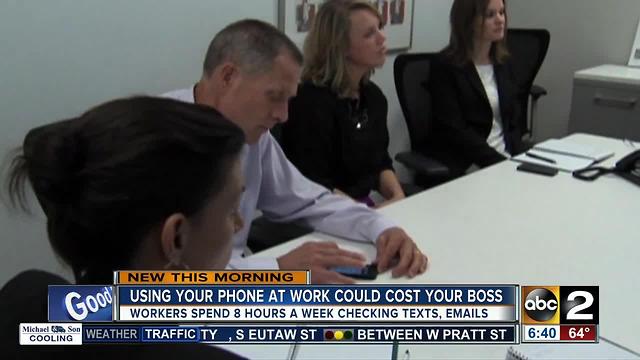 Using your phone at work is costing your boss