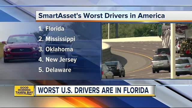 Florida has the worst drivers in the nation, ranked #1 two years in a row