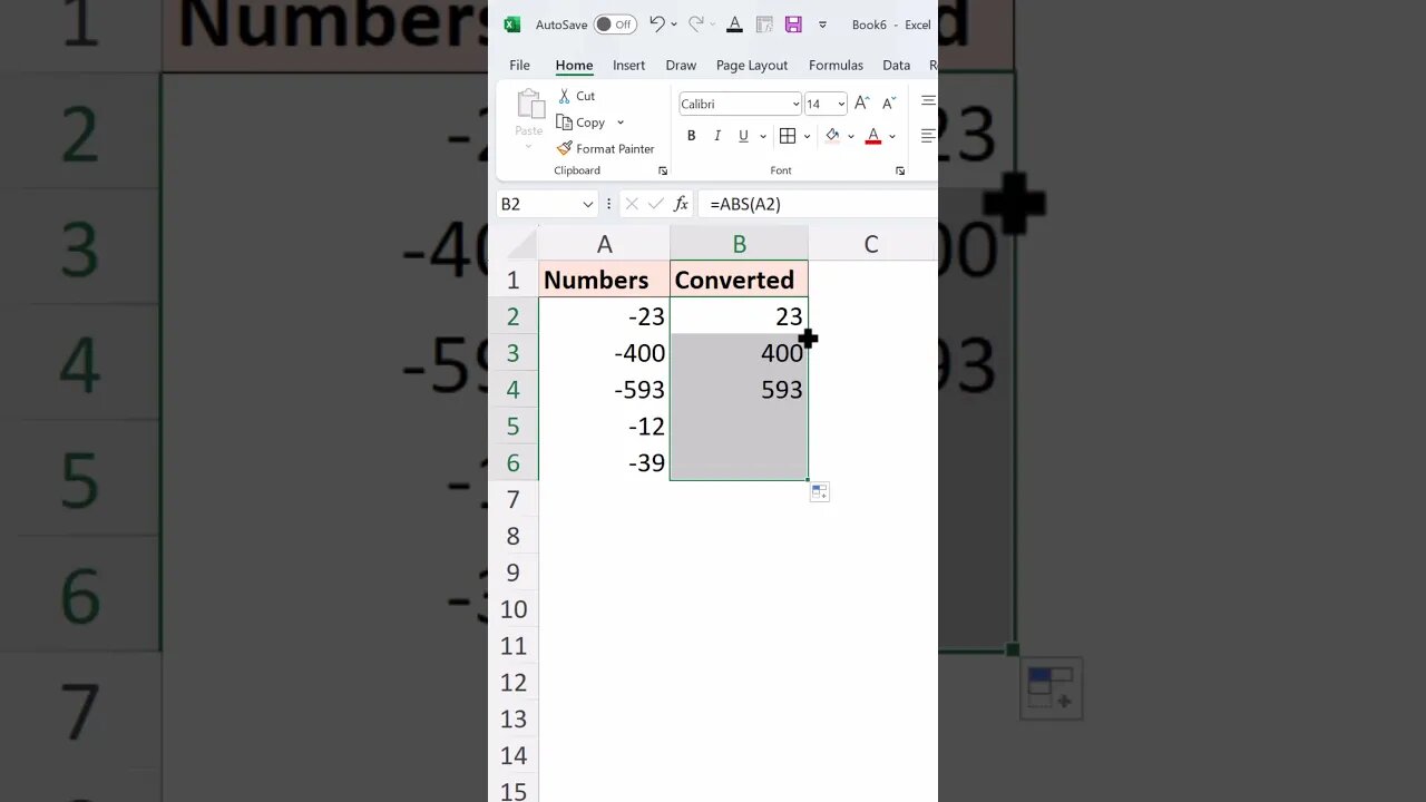 Convert Negative Number to Positive 🫢 (Excel Tips)