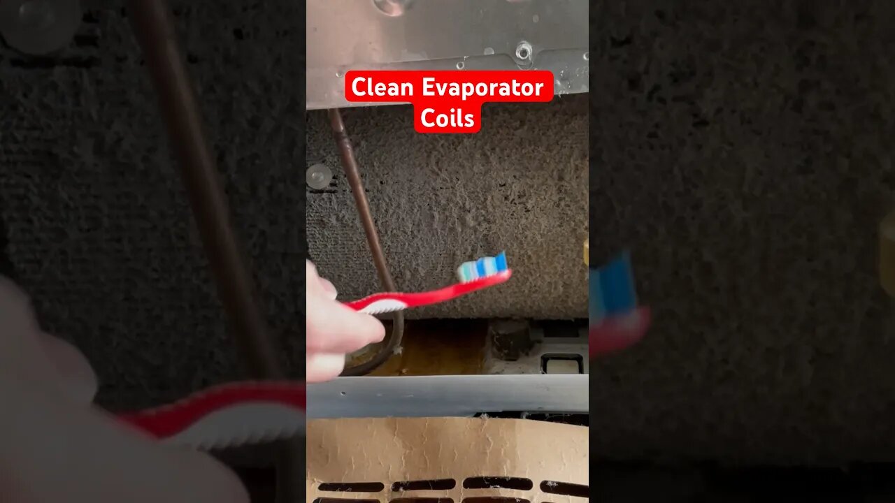 Clean Fridge Evaporator Coils, ⬆️ Refrigerator Efficiency #shorts #fridge