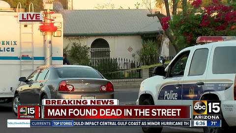 Police: Man found shot dead on west Phoenix street