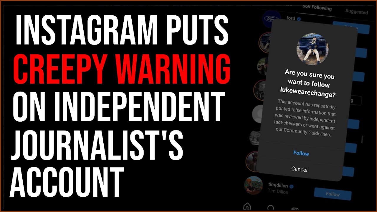 Creepy Censorship Exposed On Instagram As New Warning Throttles Independent Journalist