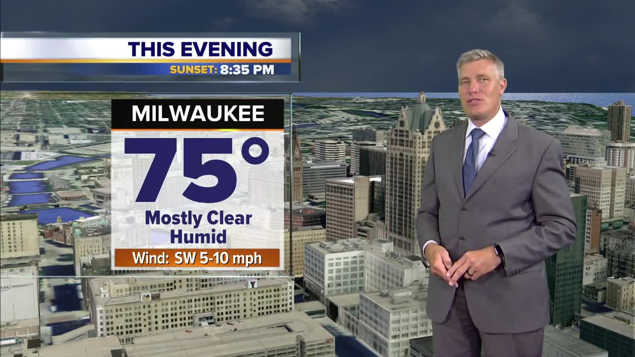 Mostly clear, humid Tuesday night