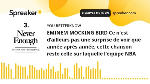 EMINEM MOCKING BIRD Ce n’est d’ailleurs pas une surprise de voir que année après année, cette chanso