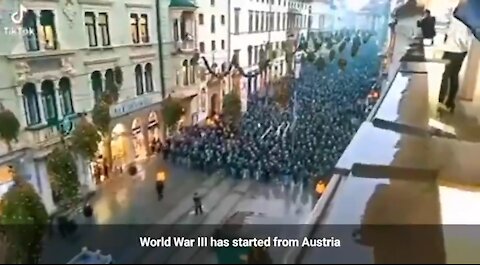 Austria - Protesters willing to give their lives for freedom!