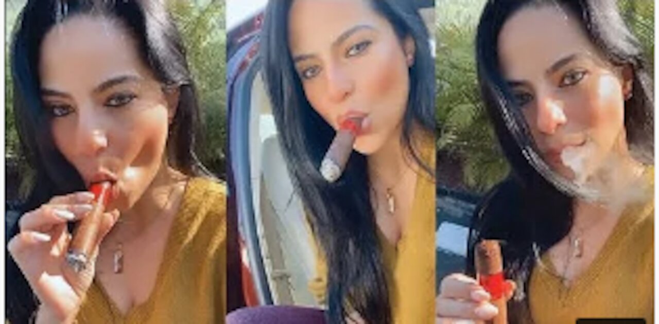 Cigar Smoking girls viral shorts video #shorts #cigar #viral #smoke #smokinggirl (1)