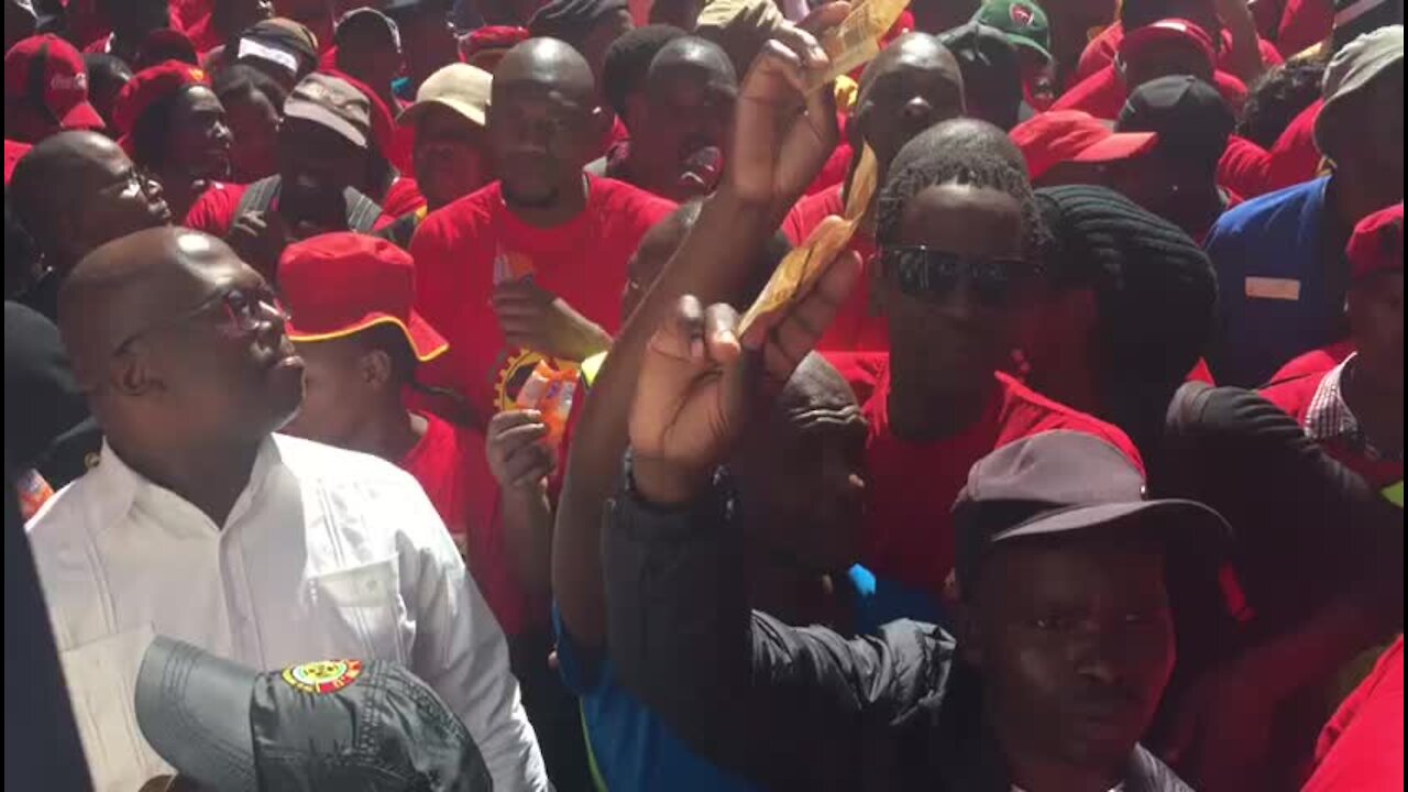 UPDATE 1 - Protesters at Saftu march mock President Ramaphosa (MZK)