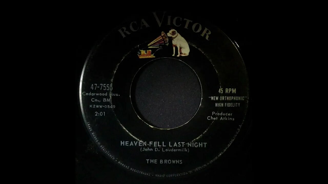 The Browns - Heaven Fell Last Night