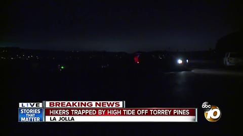 Hikers trapped by high tide off Torrey Pines