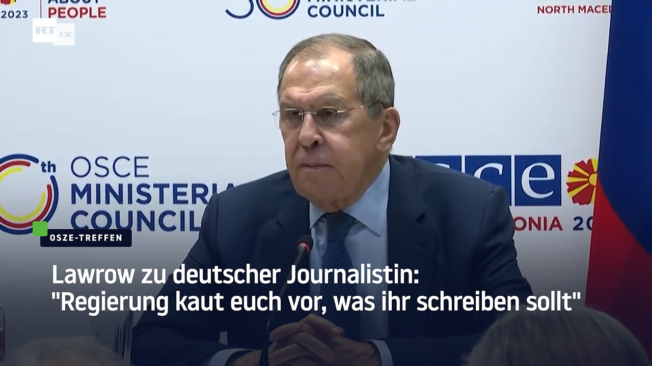 Lawrow zu deutscher Journalistin: "Regierung kaut euch vor, was ihr schreiben sollt"