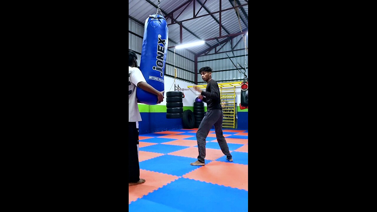 Jumping back kick