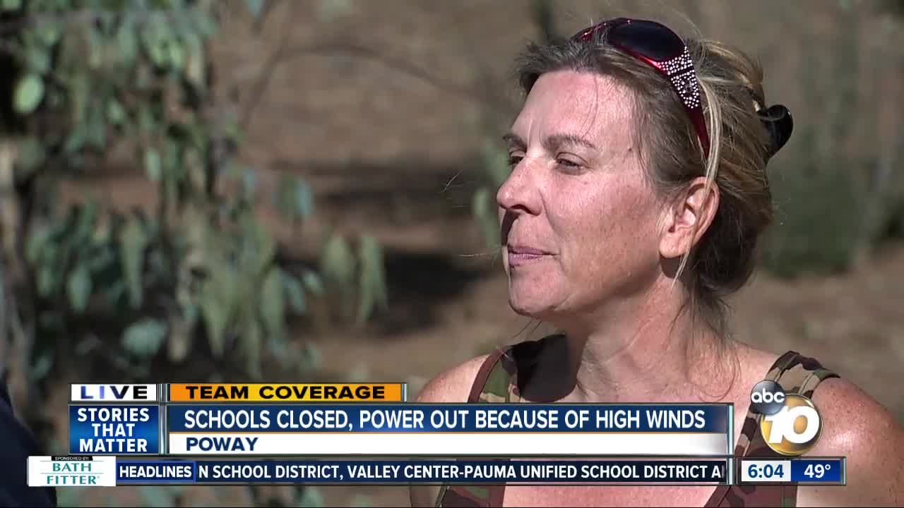 Schools closes, power out because of high winds