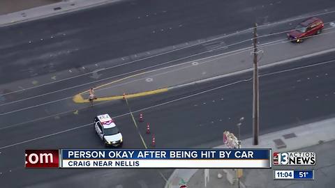 Victim okay after being hit by car nearv Craig and Nellis