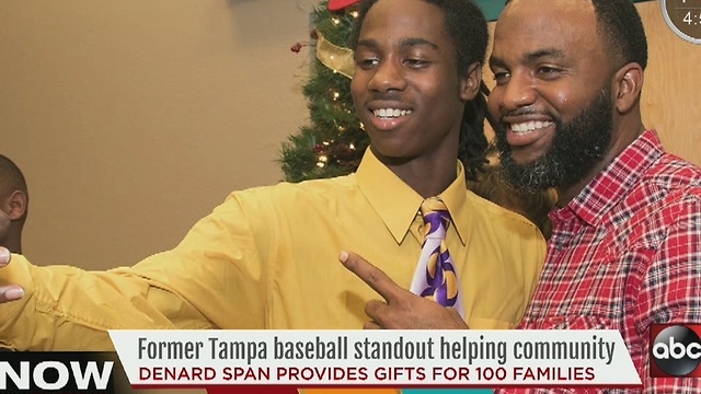 MLB player comes back to Tampa to help community