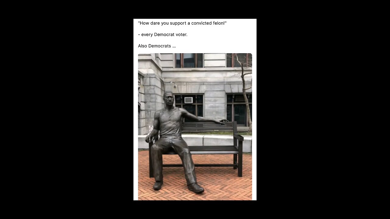 DEMOCRATS SAY DONT SUPPORT TRUMP BECAUSE HE A CONVICTED FELON BUT SUPPORT GEORGE FLYOD🤔🤔