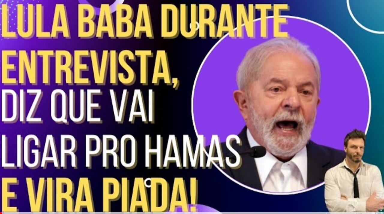 Former prisoner Lula drools during an interview, says he's going to call Hamas and it becomes a joke