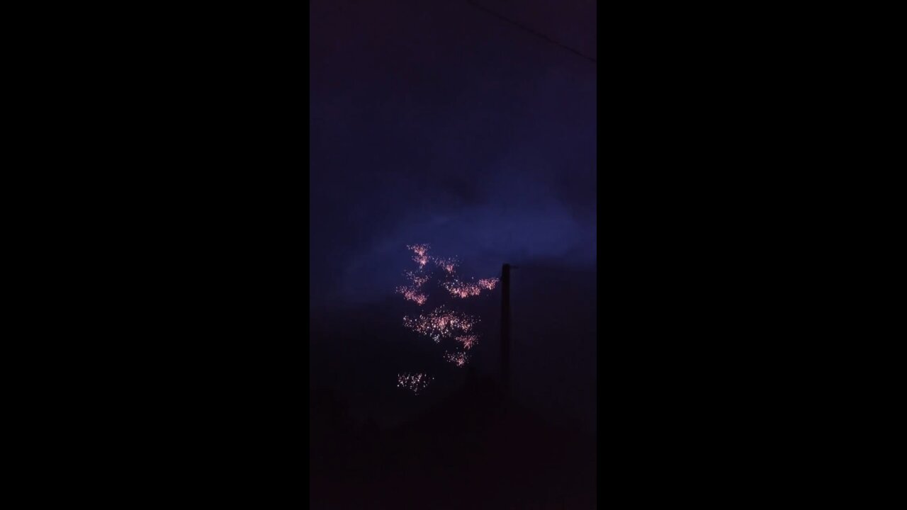 Incendiary munitions over Maryinka, which is being fought over