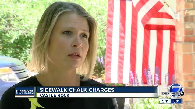 Woman faces jail time after chalk protest in front of Rep. Ken Buck's Castle Rock office