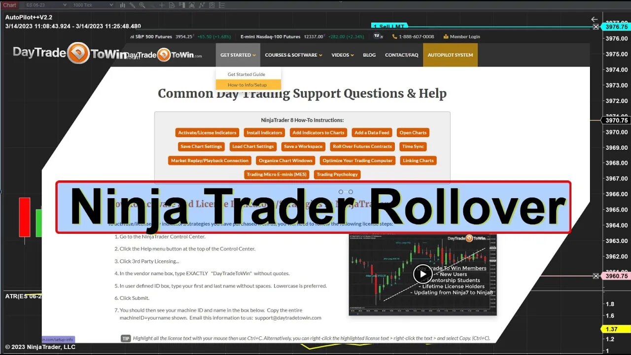 Easy Ninja Trader Rollover March June Sept Dec