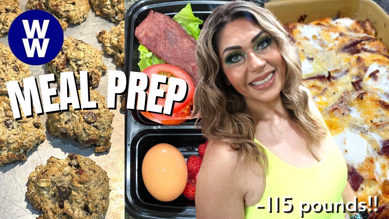 WW MEAL PREP FOR WEIGHT LOSS - COWBOY COOKIES - EVERYTHING BAGEL CASSEROLE - BLTA ADULT LUNCHABLES!