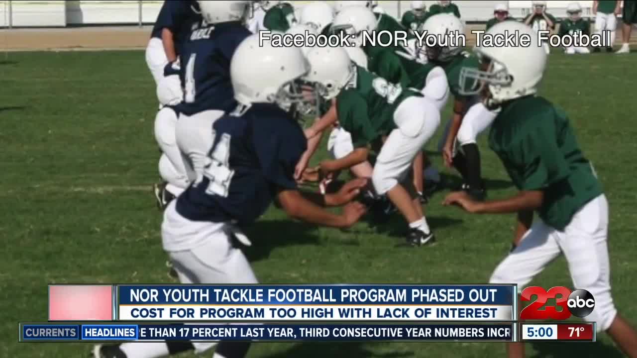 NOR ends Youth Tackle Football program