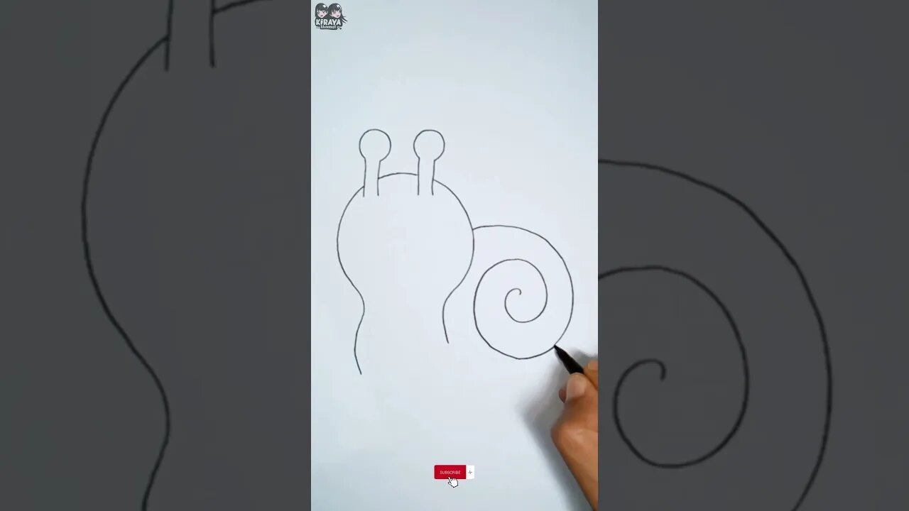 Very Easy❗Drawing Snail Shorts || How To Draw a Snail || #simple #drawing #shorts #video