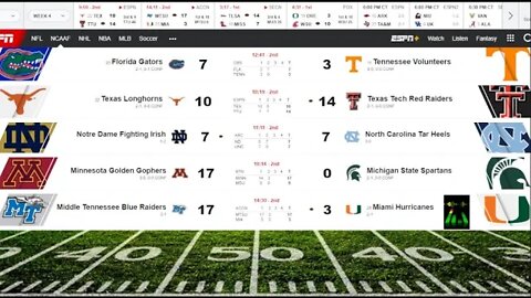 Week 4 NCAAF Scoreboard (TEST)