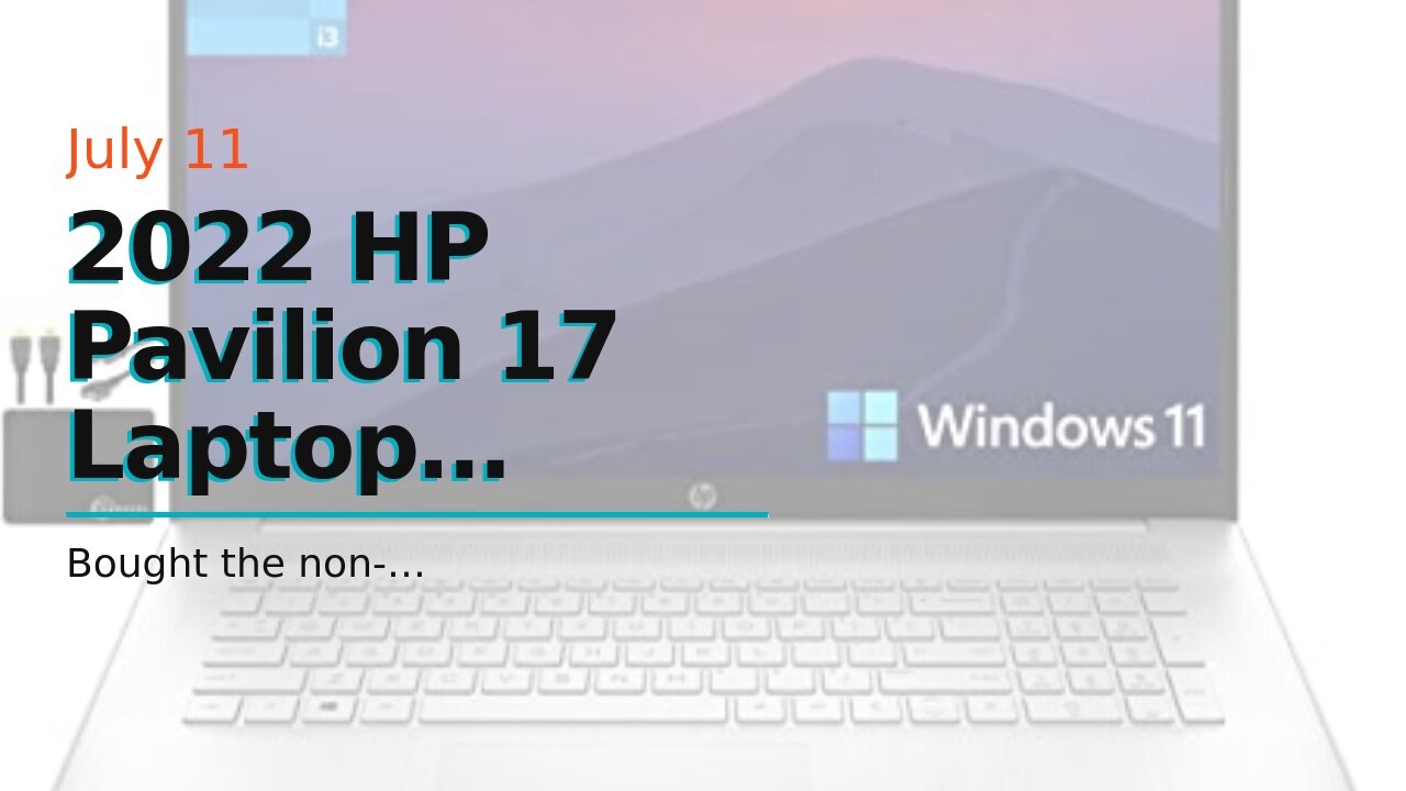 2022 HP Pavilion 17 Laptop Computer, Intel Core i3-1115G4(Beat i5-8250U), 16GB RAM, 256GB PCIe...