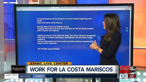 La Costa is hiring