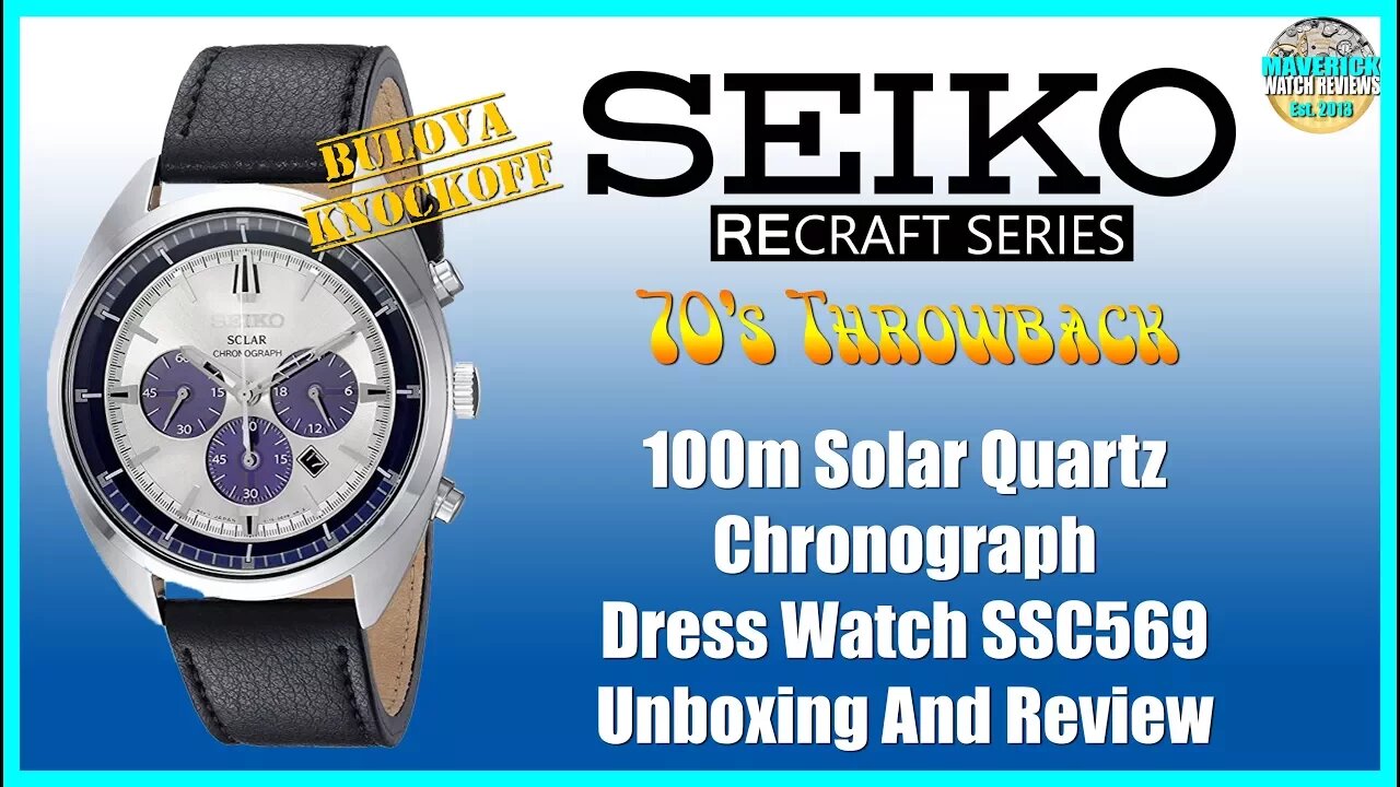 Seiko Gets Sneaky! | Seiko ReCraft 100m Solar Quartz Chronograph SSC569 Unbox & Review