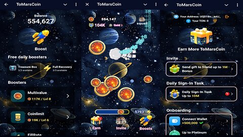 ToMarsCoin | New Telegram Crypto Airdrop Mining Bot | Swipe To Earn Crypto
