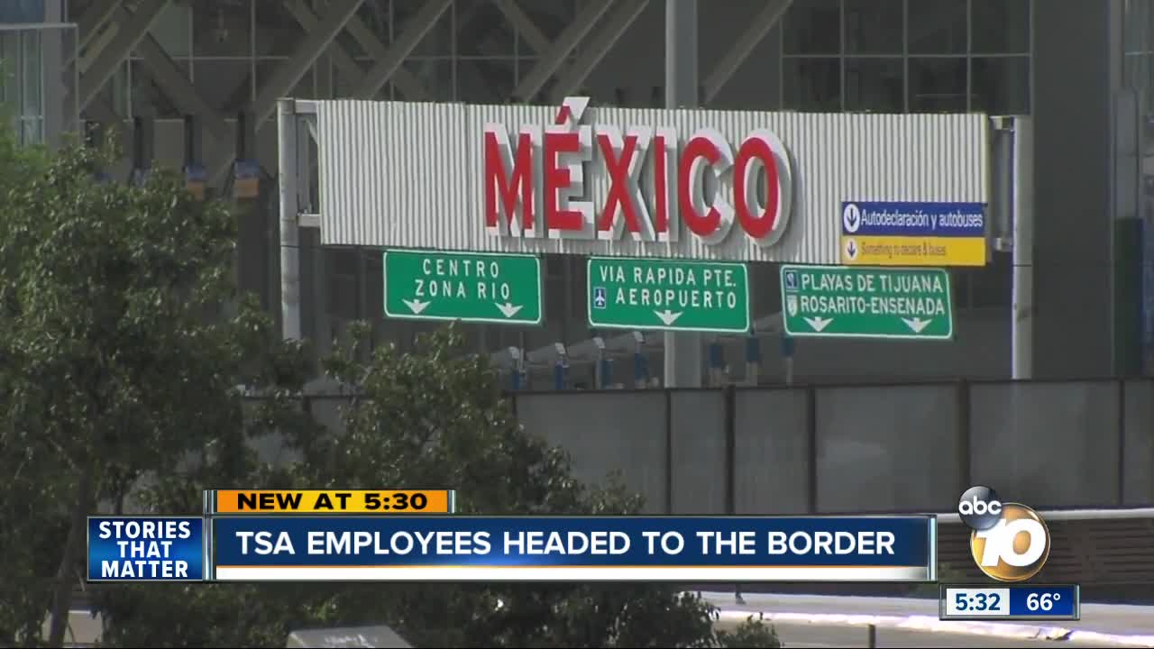 TSA employees headed to the border