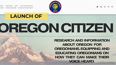 OREGON CITIZEN - Website Launch