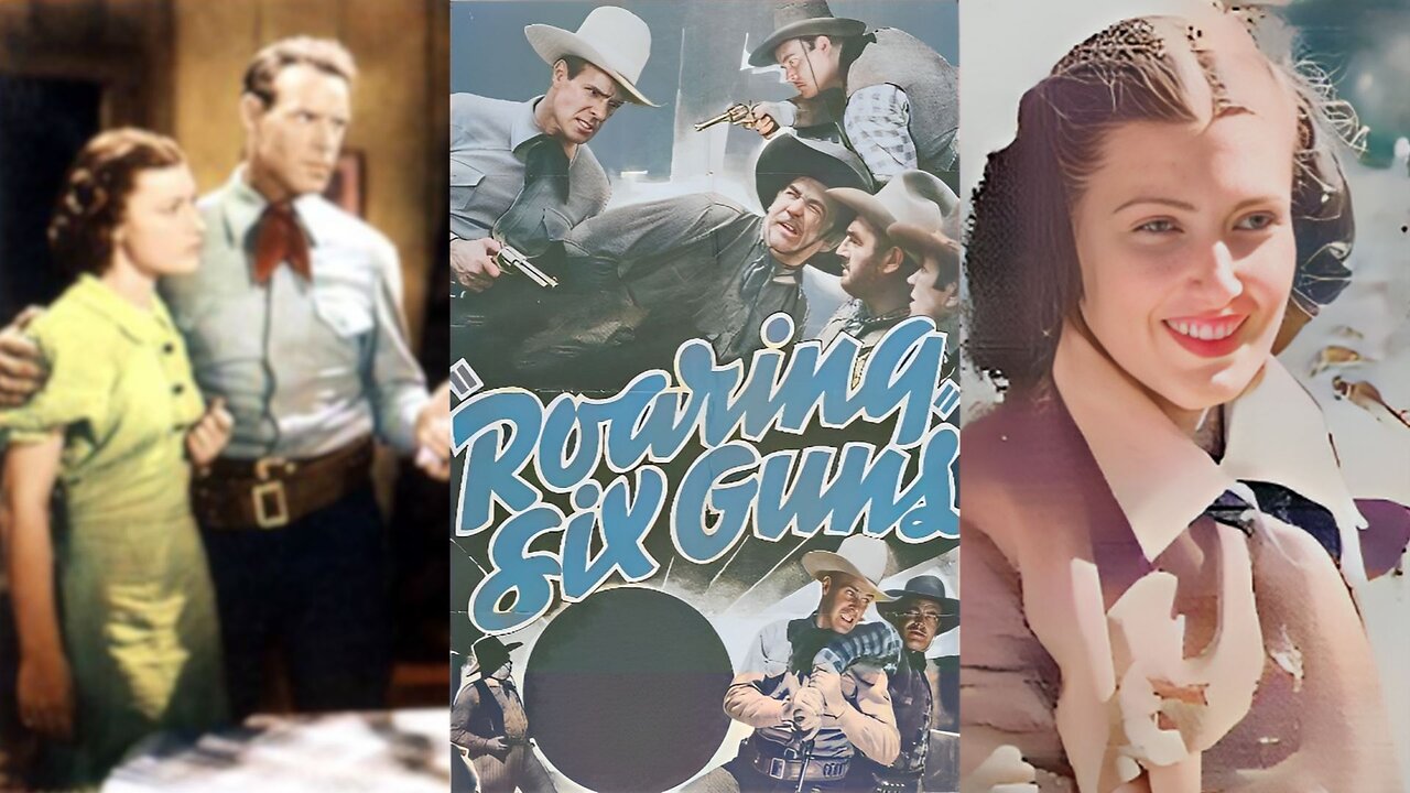 ROARING SIX GUNS (1937) Kermit Maynard, Mary Hayes & Sam Flint | Western | COLORIZED