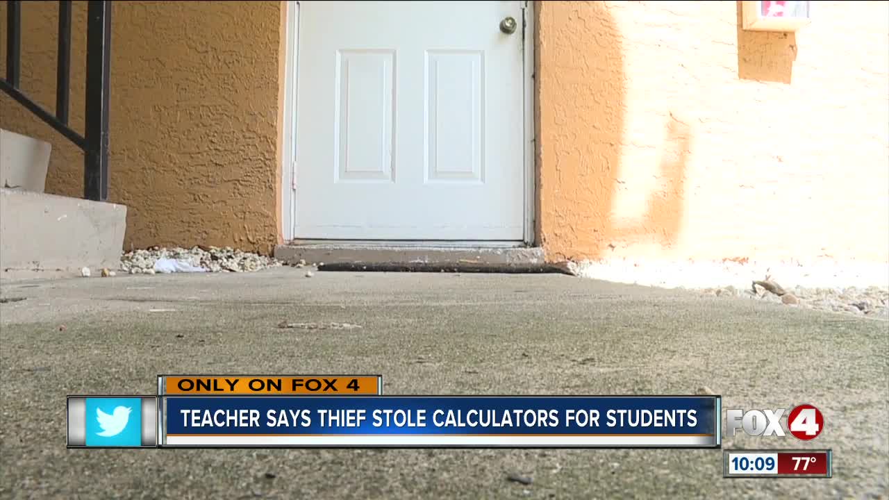 Calculators stolen from teacher a week before school starts