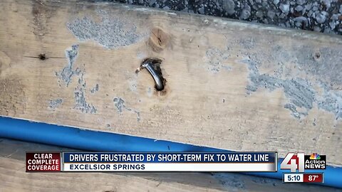 Drivers frustrated by short-term fix to water line