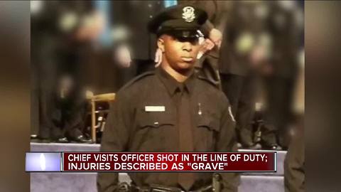 Father of injured Detroit officer: 'He has been shot in the head, please pray for my son'