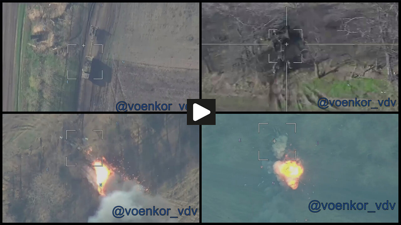 West of Chasiv Yar : Russian Lancet UAV burns an US M777 howitzer