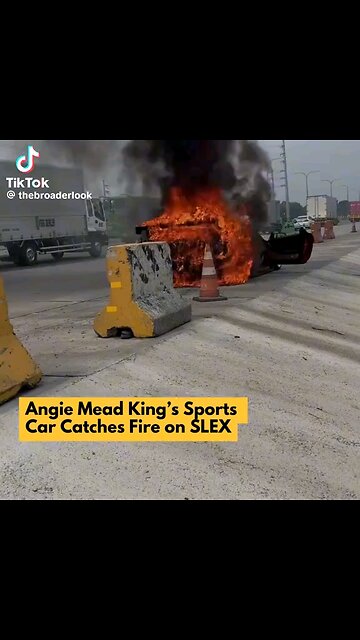 Title: "Tragic Loss: Angie Mead King's 10 Million Sports Car Goes Up in Flames"