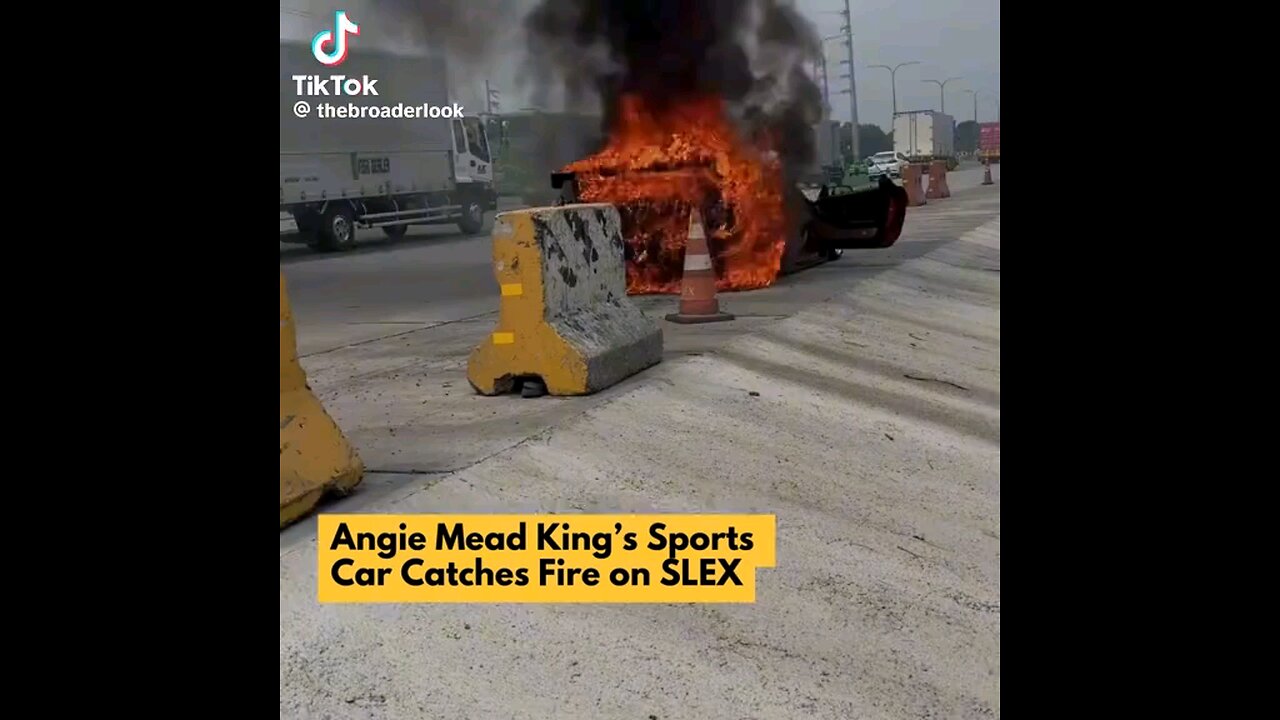 Title: "Tragic Loss: Angie Mead King's 10 Million Sports Car Goes Up in Flames"