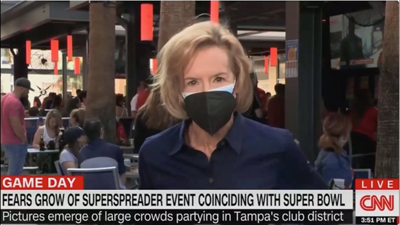 CNN Mask Karen Freaks Out, Calls Police On Super Bowl Revellers