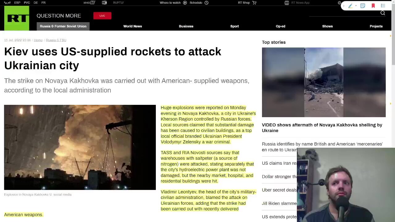 Kiev uses US-supplied rockets to attack Ukrainian city claiming Russian ammunition