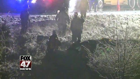 Car pile up on I-96