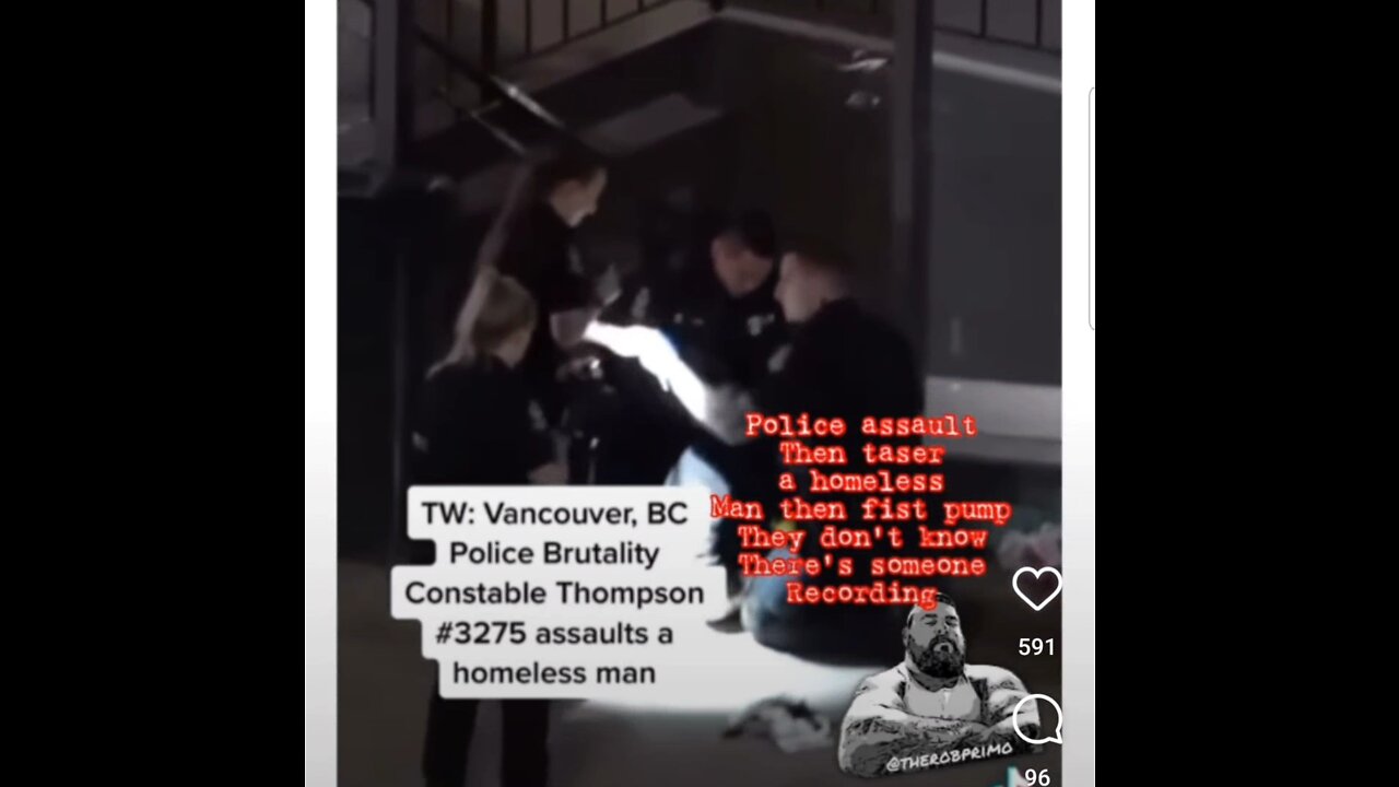 Vancouver Police Tazor bystander and fist pump in victory!
