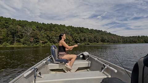 Fishing for Bass with Rod from Boat 6