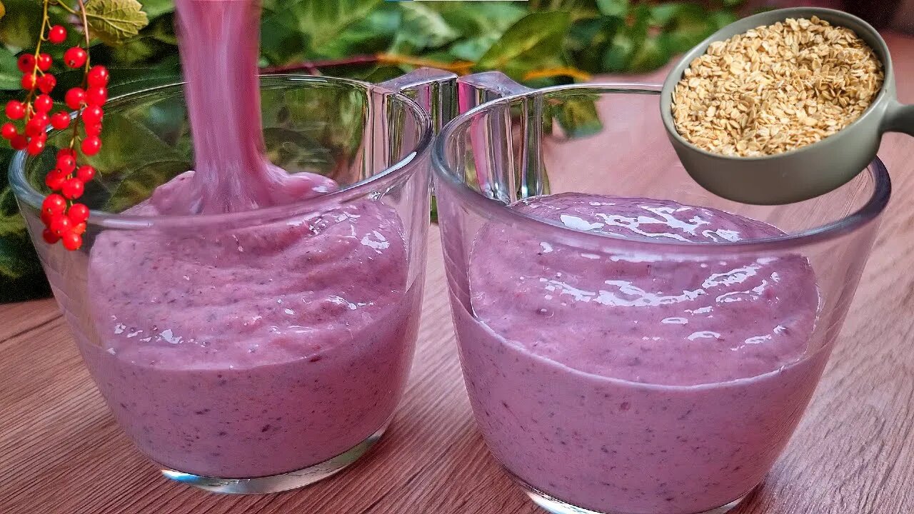 Make this breakfast every morning and lose weight! Healthy smoothie without banana, without egg!