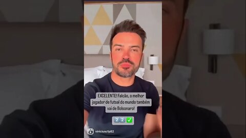 EXCELENTE! Falcão, o melhor jogador de futsal do mundo também vai de Bolsonaro!